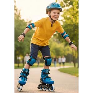 Set de Patines en Línea Azul con Protecciones