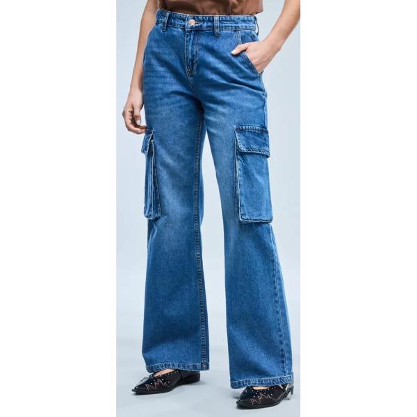 Jeans Wide Leg Cargo