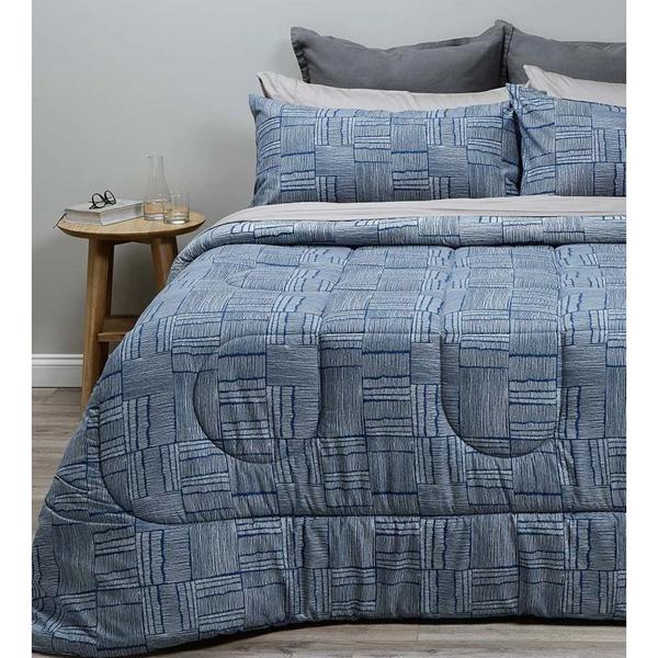 Plumón Soft Touch Lucca Navy 2 Plazas