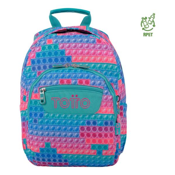 Totto Mochila Notebook Escolar Niña Impermeable Eco018