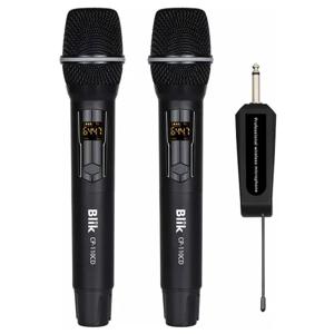 Par de Micrófonos Inalámbricos con Receptor Karaoke Blik Negro