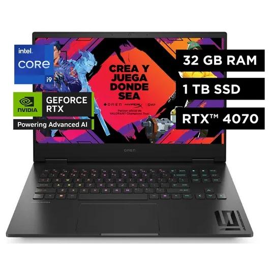 Notebook HP Gamer Omen 16 Intel Core i9 32GB RAM NVIDIA GeForce RTX4070 1TB SSD