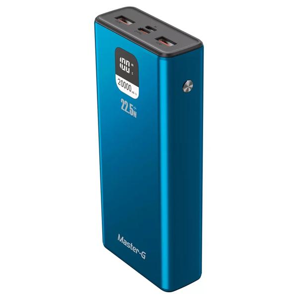 Batería Portátil Powerbank 20000 mAh 22.5W Azul