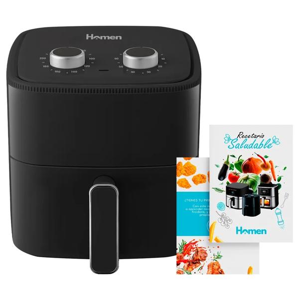 Freidora de Aire 4.2 Litros Homen Airfryer Tecnología 360