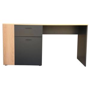 Escritorio Cedar natural/negro 70x145x60 cm