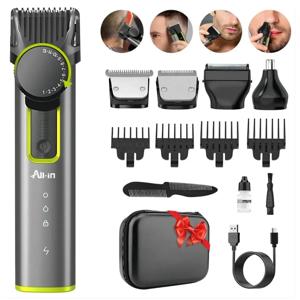 Afeitadora Eléctrica Barba Máquina Afeitar Kit 4 en 1