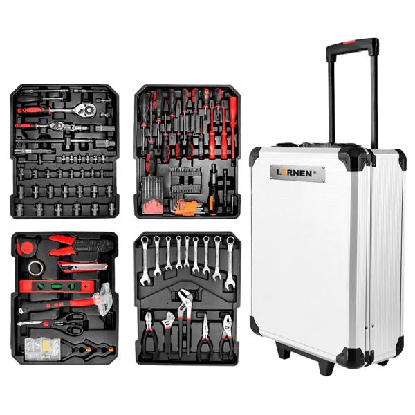 Kit Herramientas Manuales Pro Lernen 187 Piezas con Maletín Portátil