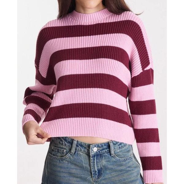 Sweater Cuello Redondo y Rayas