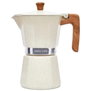 Cafetera Italiana Simple Cook Siena 9 Tazas Color Crema