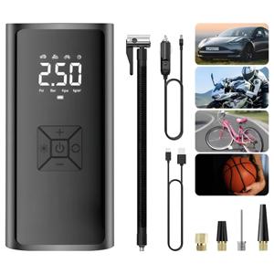 Compresor Portátil 12V Neumáticos con Powerbank y Linterna