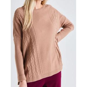 Sweater Trenzado Tipo Poncho con Botones en Costado