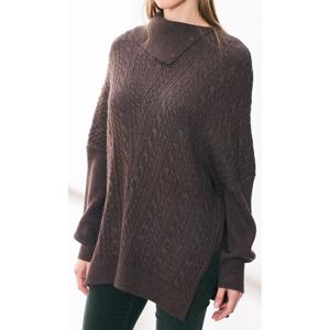 Sweater Tipo Poncho Trenzado