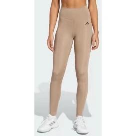 Calzas Largas Optimé Essentials Bolsillo Oculto Café Mujer Training