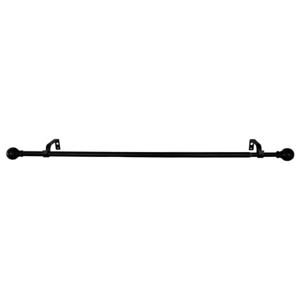 Set barra cortina extendible Esfera fierro pintado 6x200 cm negro