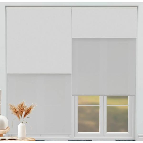 Cortina roller blackout doble 120x250 cm Sunscreen blanco Cotidiana