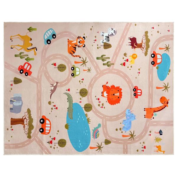Alfombra Kids Safari Animales 100x150 cm
