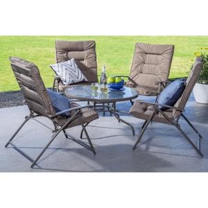 Juego de Balcón de Terraza Sao Paulo 4 Personas Taupe