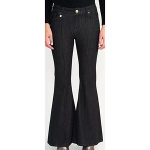 Jeans Skinny Flare Raw Black Alforza