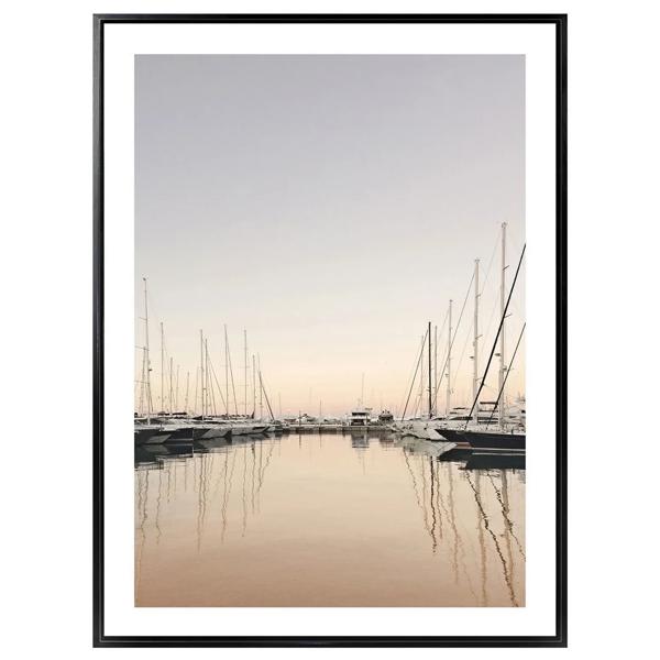Fotografía enmarcada 45x60 cm veleros R4