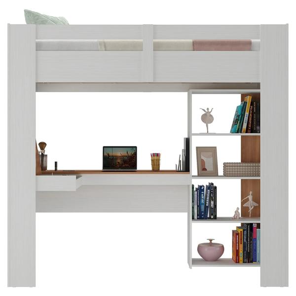 Camarote escritorio 1 plaza blanco