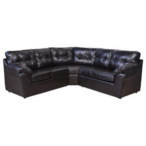 Sofá modular 5 cuerpos Roma ecocuero PU negro