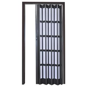 Puerta plegable PVC 70x200 cm Wengue con ventana Baldara