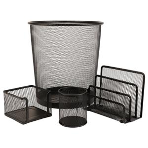 Set oficina negro 4 piezas