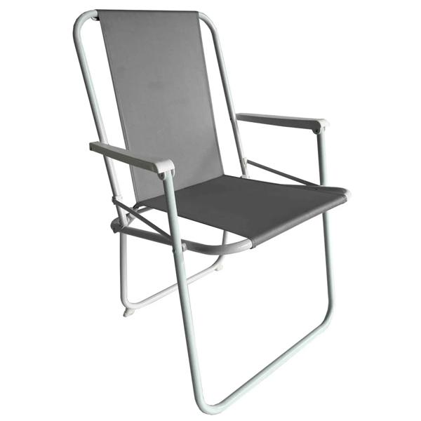 Silla plegable metálica Milos gris