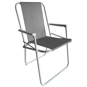 Silla plegable metálica Milos gris