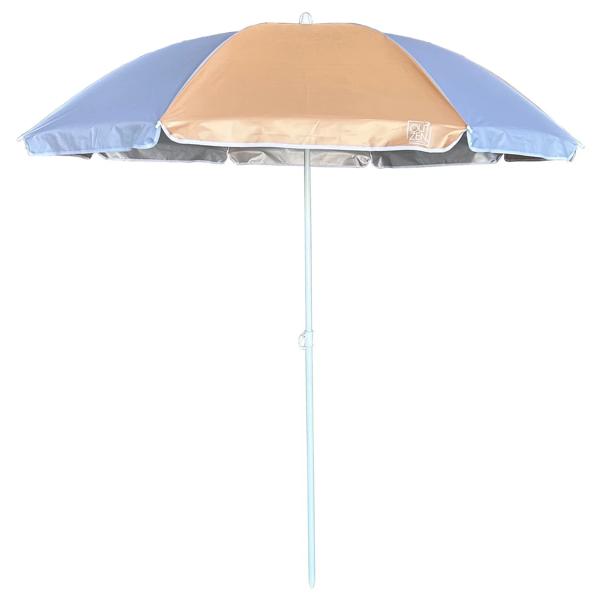 Quitasol UV+50 beige/blanco 180 cm