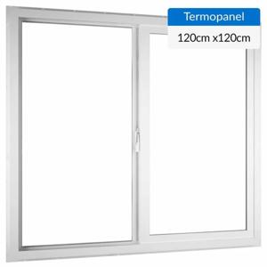 Ventana termopanel PVC 120x120 cm blanco corredera