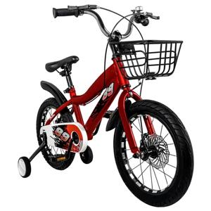 Bicicleta Infantil Roja Niños Rodada 16 Con Canasta Racing Color Rojo Tamaño S