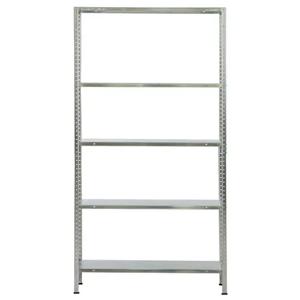 Repisa sólida cromado 172x90x30 cm 5 niveles