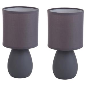 Lámpara de mesa Elian Geo 1L E27 gris 2 unidades
