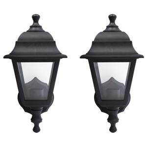 Farol 4 caras E27 negro 2 unidades