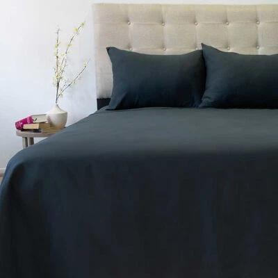Juego de Sábanas Doral 2 Plazas Lisas 210 Hilos Negro