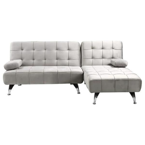 Futón esquinero 3 cuerpos Málaga gris