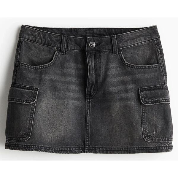 Minifalda cargo en denim
