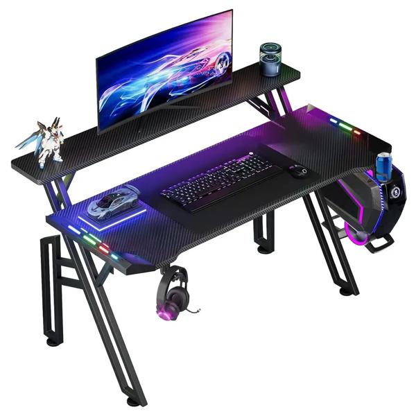 Escritorio Gamer Vidita Profesional RGB 120 cm Negro