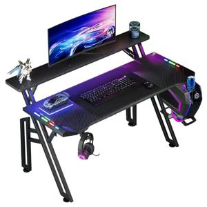 Escritorio Gamer Vidita Profesional RGB 120 cm Negro