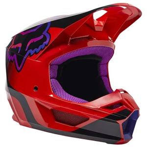 Casco Moto Niño V1 Venz Rojo/Morado Fox