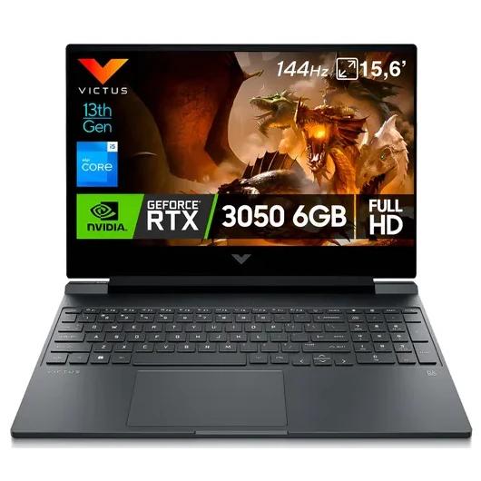 Notebook Gamer HP Victus 15 Intel Core i5 16GB RAM NVIDIA GeForce RTX 3050 512GB SSD 15.6" Windows 11