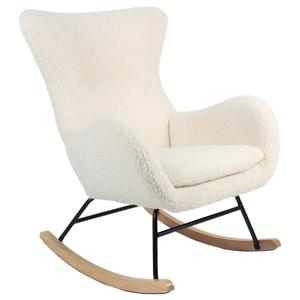 Sitial Mecedora Sherpa Relan Sillón Mecedor Tavia Beige
