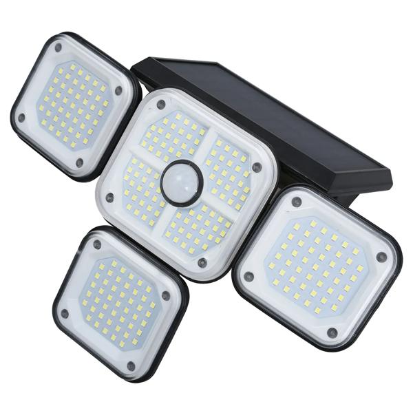 Proyector solar LED negro