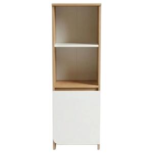 Librero Luna roble miel / blanco 39x120x31 cm