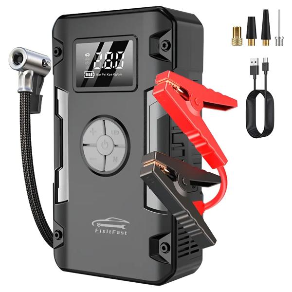 Arrancador de Baterías 6000A Cargador Coche Inflador 160PSI