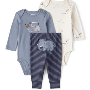 Conjunto 3 Piezas Pantalón y Dos Body Bebé Niño