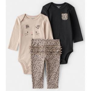 Conjunto 3 Piezas Calza y Dos Body Bebé Niña