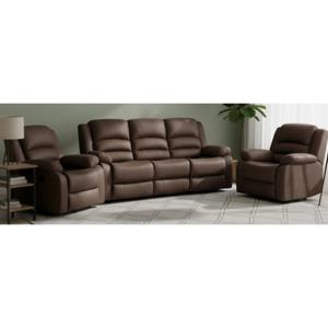 Living Reclinable Sofá 3 Cuerpos + 2 Bergers New Martell