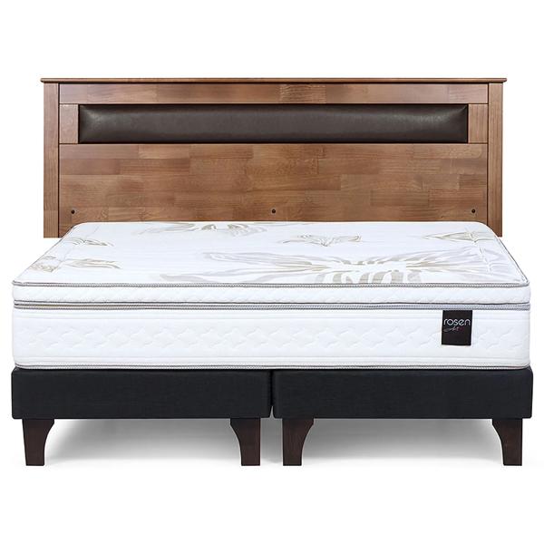 Cama europea Art 4 king base dividida + respaldo Ferrara